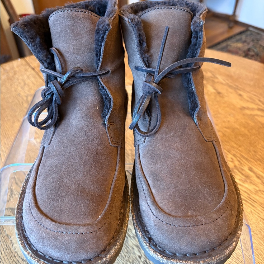Birkenstock Bakki Ankle Boot Mocha Suede w/ Shearling Lining Size 40 EU/9W/7Men - Picture 2 of 16